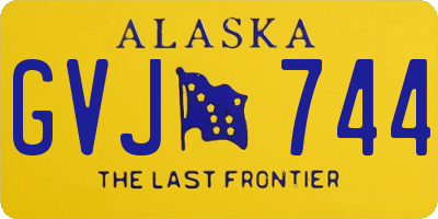 AK license plate GVJ744