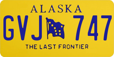 AK license plate GVJ747