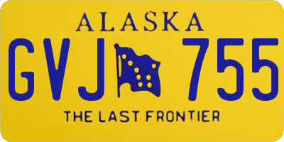 AK license plate GVJ755