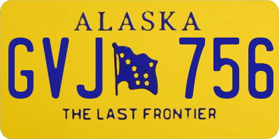 AK license plate GVJ756