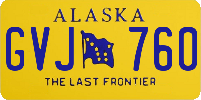 AK license plate GVJ760