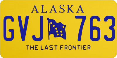 AK license plate GVJ763