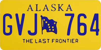 AK license plate GVJ764