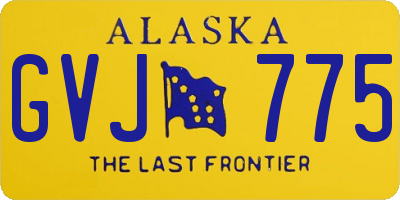 AK license plate GVJ775