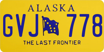 AK license plate GVJ778