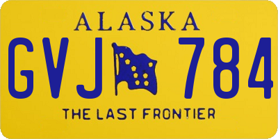 AK license plate GVJ784