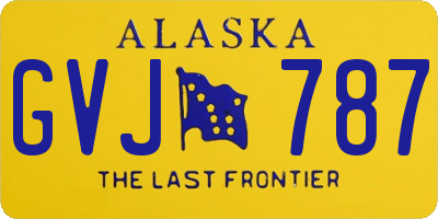 AK license plate GVJ787
