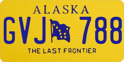 AK license plate GVJ788