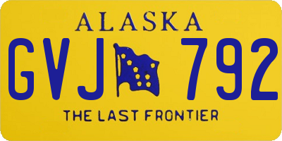 AK license plate GVJ792