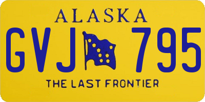 AK license plate GVJ795