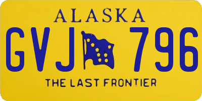 AK license plate GVJ796