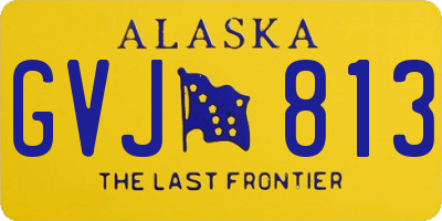 AK license plate GVJ813