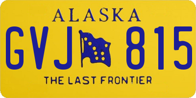 AK license plate GVJ815