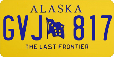 AK license plate GVJ817