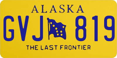 AK license plate GVJ819