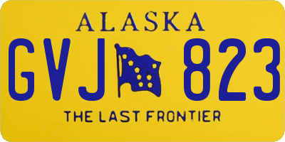 AK license plate GVJ823