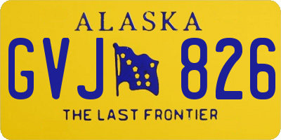AK license plate GVJ826