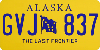 AK license plate GVJ837