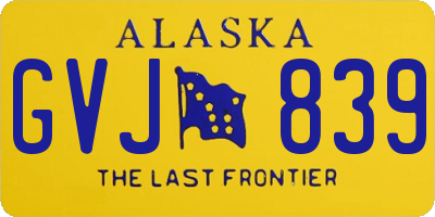 AK license plate GVJ839