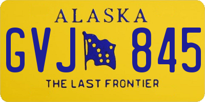 AK license plate GVJ845