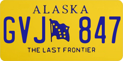 AK license plate GVJ847
