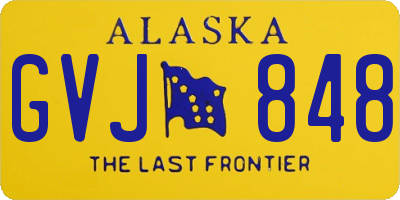 AK license plate GVJ848