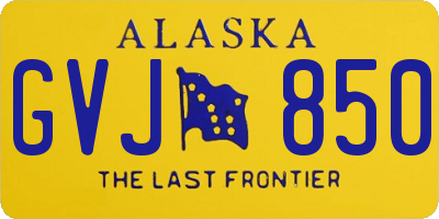 AK license plate GVJ850