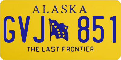 AK license plate GVJ851
