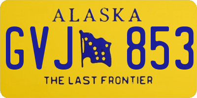 AK license plate GVJ853