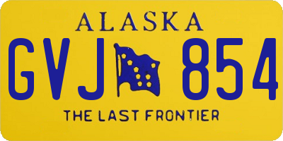 AK license plate GVJ854