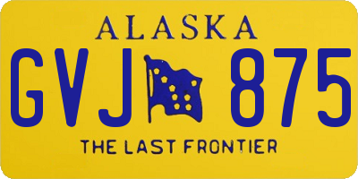 AK license plate GVJ875
