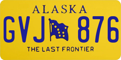 AK license plate GVJ876