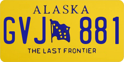 AK license plate GVJ881