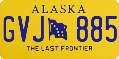 AK license plate GVJ885