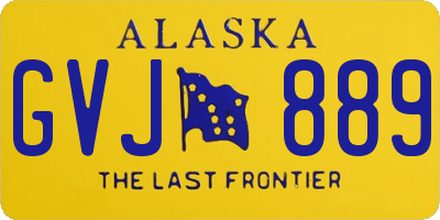 AK license plate GVJ889