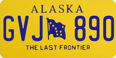 AK license plate GVJ890