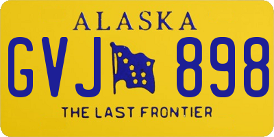 AK license plate GVJ898