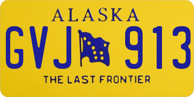 AK license plate GVJ913
