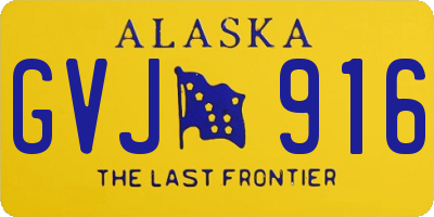 AK license plate GVJ916