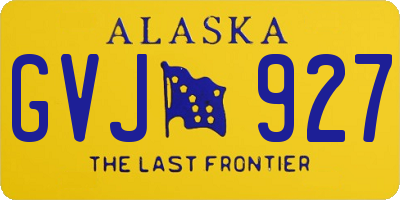 AK license plate GVJ927