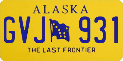 AK license plate GVJ931