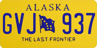 AK license plate GVJ937