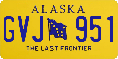 AK license plate GVJ951