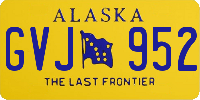 AK license plate GVJ952