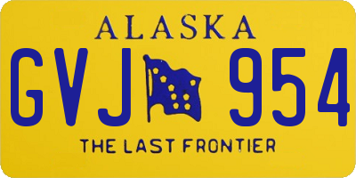 AK license plate GVJ954