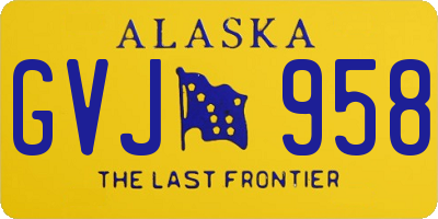 AK license plate GVJ958