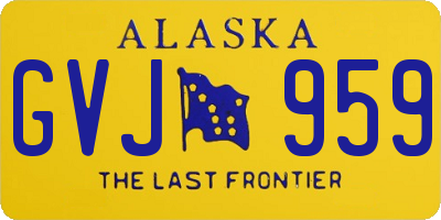 AK license plate GVJ959