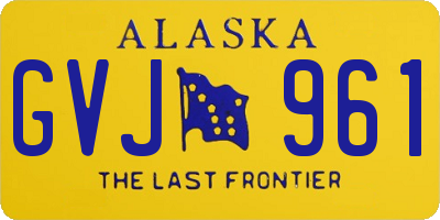 AK license plate GVJ961