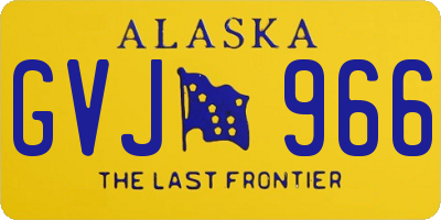 AK license plate GVJ966