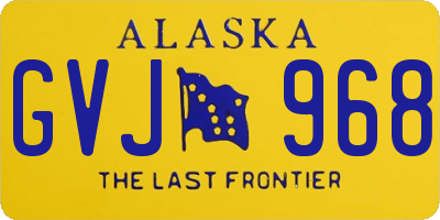 AK license plate GVJ968